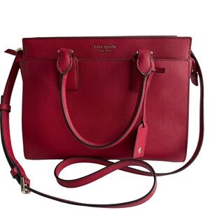 Kate Spade Cameron Medium Satchel Red Saffiano Leather Crossbody Bag